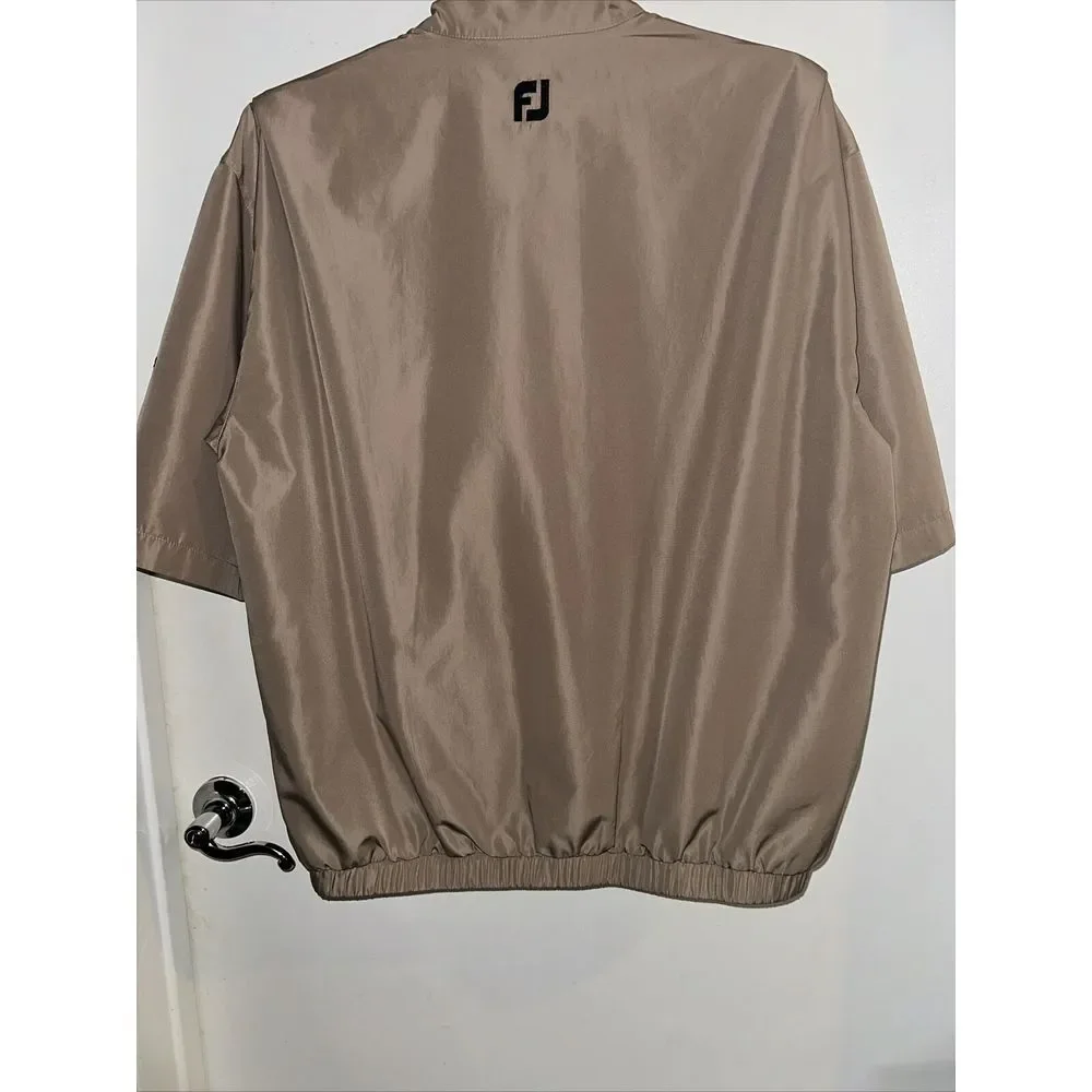 Footjoy Dryjoys Mens Tan 3/4 Sleeve Wind Jacket Size M - Picture 2 of 6